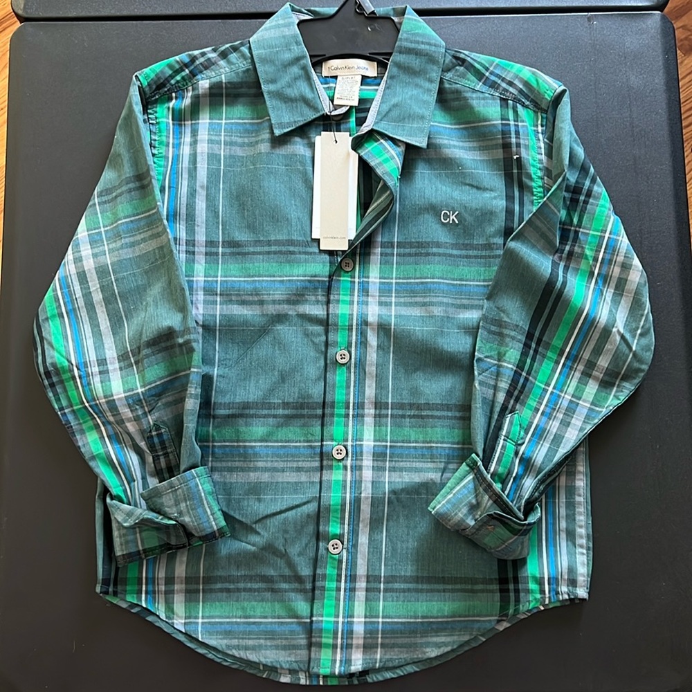 Boys Calvin Klein Button Up NWT